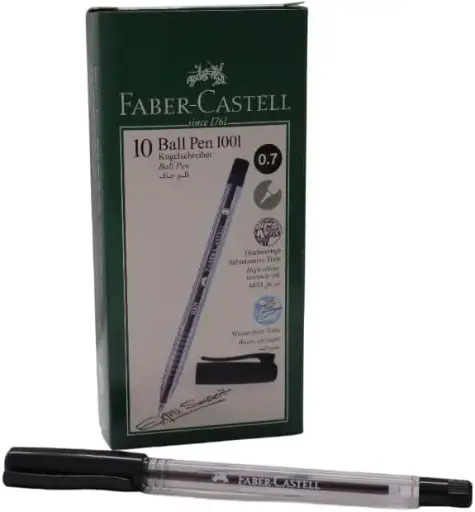 Faber-Castell Box 10 Pens Ballpoint in Castell 1001 Black