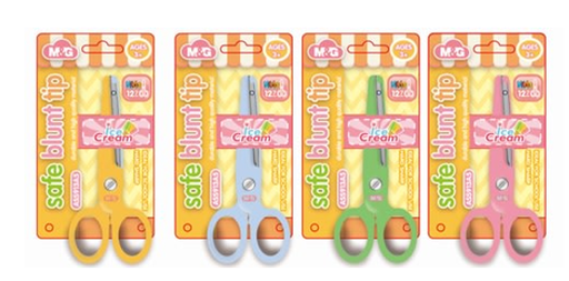 مقص اطفال ام اند جي 127 مم بحمايه استانلس علي كارت