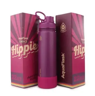زجاجة مياه Aqua Flask Retro 650 مل Hippie - بنفسجي باذنجاني AF-V99