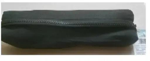 Sponge Mesh Black Pencil Case - Polyester PCP24008D