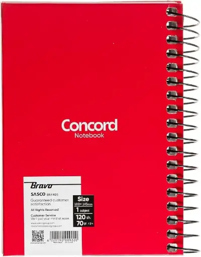 Bravo Mini Hard Cover Notebook 4-Subject 145 Sheets