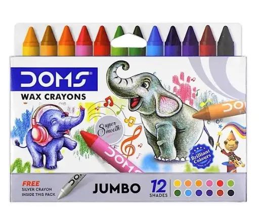 Doms Jumbo Wax Crayons Set – 12 Colors