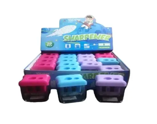 Yalong Plastic 2-Hole Sharpener - 4 Colors