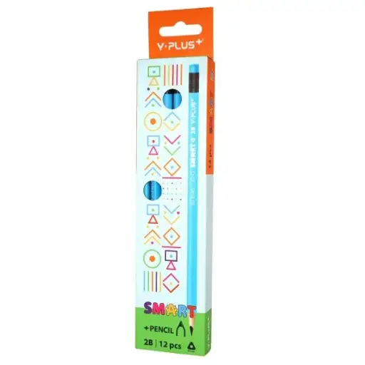 Y-Plus SMART 2B Pencils with Eraser Blue, Box of 12 PX250300