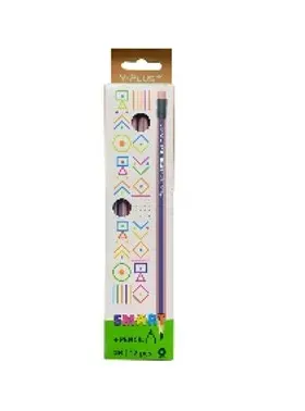 Y-Plus SMART 2B Pencil with Eraser Pink/Violet - Box of 12 PX250400