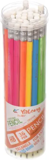 Yalong YL-102 Pencils with Eraser – 36-Piece Box
