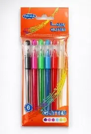 Prima Glitter Pen Set 6 Pieces