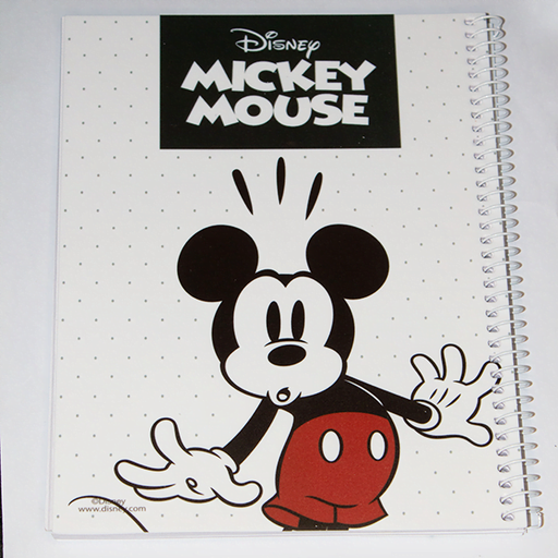 كشكول 100 ورقه مسطر غلاف بلاستيك  ديزنى مقاس 16*23