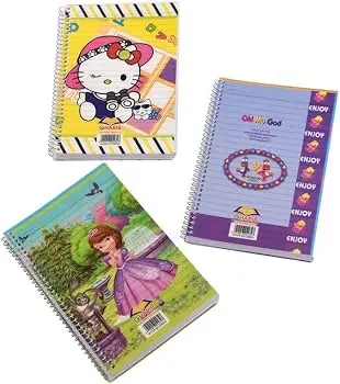 Notebook 140 Sheets Ruled (3) Plastic Cover Hello Kitty Luxury Size 16*22.5