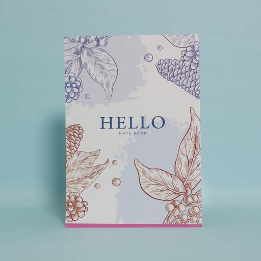 كشكول 100ورقه (Hello) غلاف بلاستيك لوكس مقاس A4