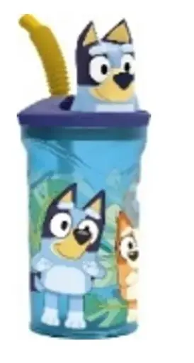 STOR 3D Figurine زجاجة مياه زجاجة مياه للأطفال 360 مل - Bluey