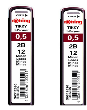 سنون قلم رصاص 0.5 روترنج (2B) علبه 10 قطع