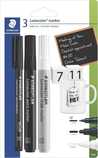 STAEDTLER Marker set Lumocolor 3pcs BK