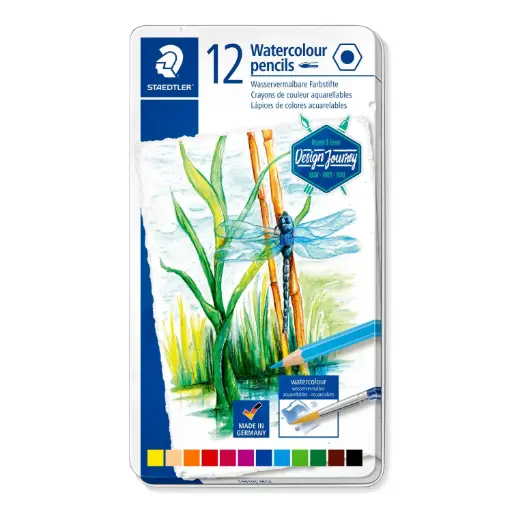 STAEDTLER Coloured pencil aqu 12pcs 100% PEFC
