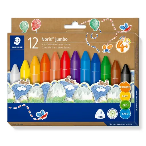 STAEDTLER Wax Crayons 12 colour jumbo