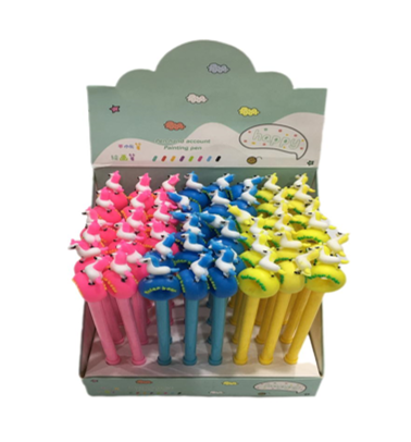 48 - Piece Gel Pen Display Stand with Toy