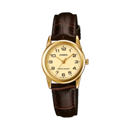 Casio Leather Band Watch LTP-V001GL-9BUDF