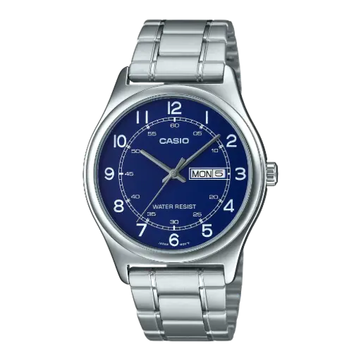 Casio Stainless Steel Triple-Fold Clasp Watch MTP-V006D-2BUDF