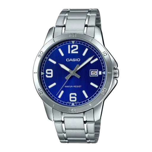 Casio Stainless Steel Triple-Fold Clasp Watch MTP-V004D-2BUDF