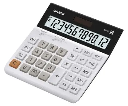 Casio Practical Calculator DH-12-WE-W-DP