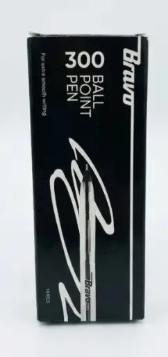 Bravo ballpoint pen 0.7 mm model 300 black pack of 10 pcs
