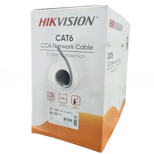 كابل شبكة هيكفيجن Hikvision CAT6 UTP بطول 305 متر موديل DS-1LN6-UU