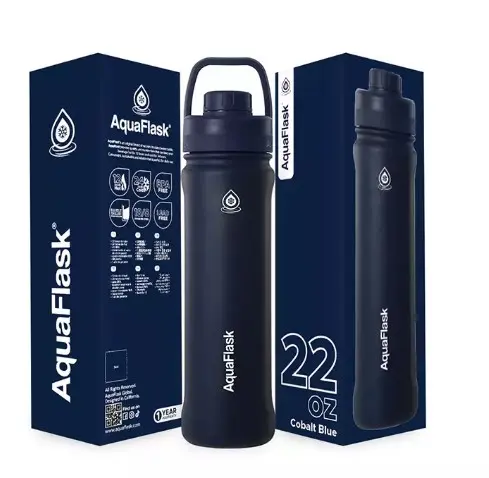 Aqua Flask Regular Water Bottle 22oz 650 ML Cobalt Blue AF-R18