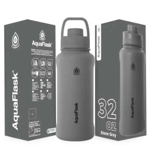 Aqua Flask Regular Water Bottle 32oz 946 ML Stone Gray AF-T20