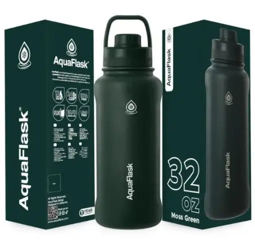 Aqua Flask Regular Water Bottle 32oz 946 ML Moss Green AF-T32