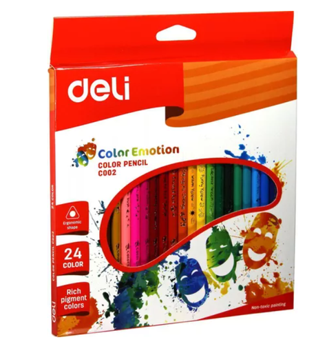 ديلي الوان خشب لوكس 24 لون علبه كارتون 