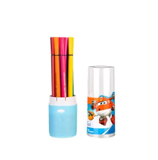 ديلي علبة ألوان فلوماستر لوكس 12 لون علبه بلاستيك 