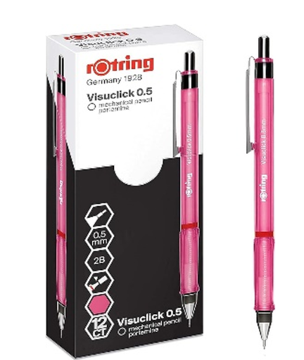 قلم سنون روترينج تيكى جريب 0.5مم لون بينك علبه 12 قلم