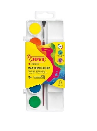 علبة ألوان مياه اقراص جوفي 6 لون 22مم