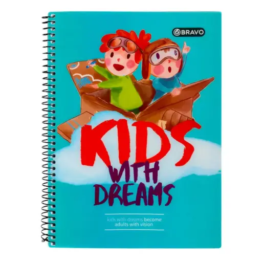 Bravo Notebook New 100 Sheets Medium 2 Plastic Cover
