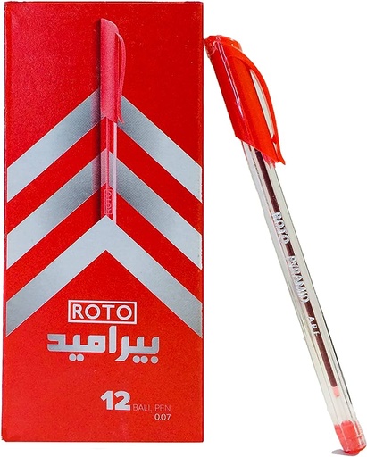  علبة 12 قلم روتو بيراميد احمر