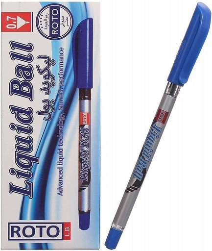 Roto liquid ball ballpoint pen, 0.7 mm, blue - pack of 12