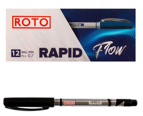  علبة 12 قلم روتو رابد فلو اسود