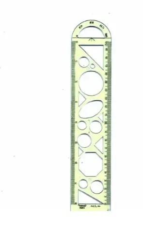 Prima Geometric Shape Ruler Set, 20 cm, 24 Pieces